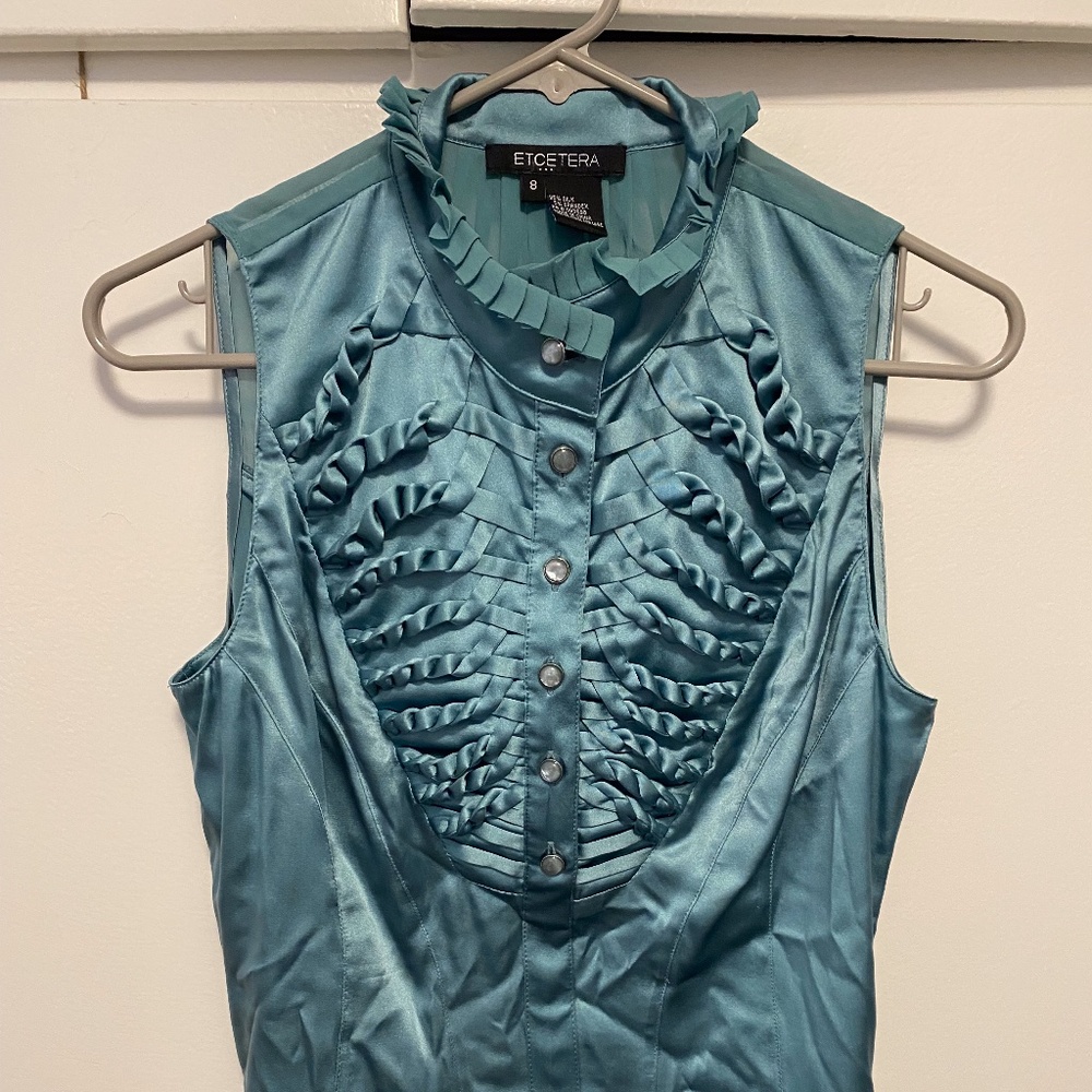 ETCETERA MINT ROUGED HALTER